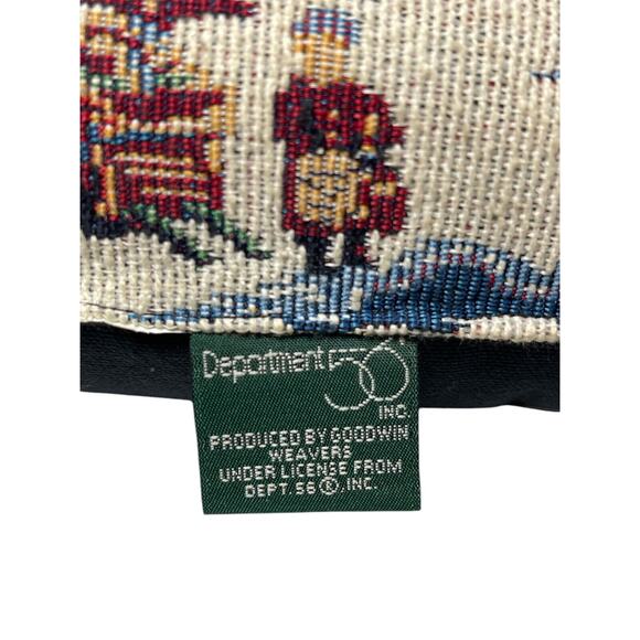 Department 56 Goodwin Weavers Dickens Snow Village Shops Tapestry Pillow - Picture 7 of 10